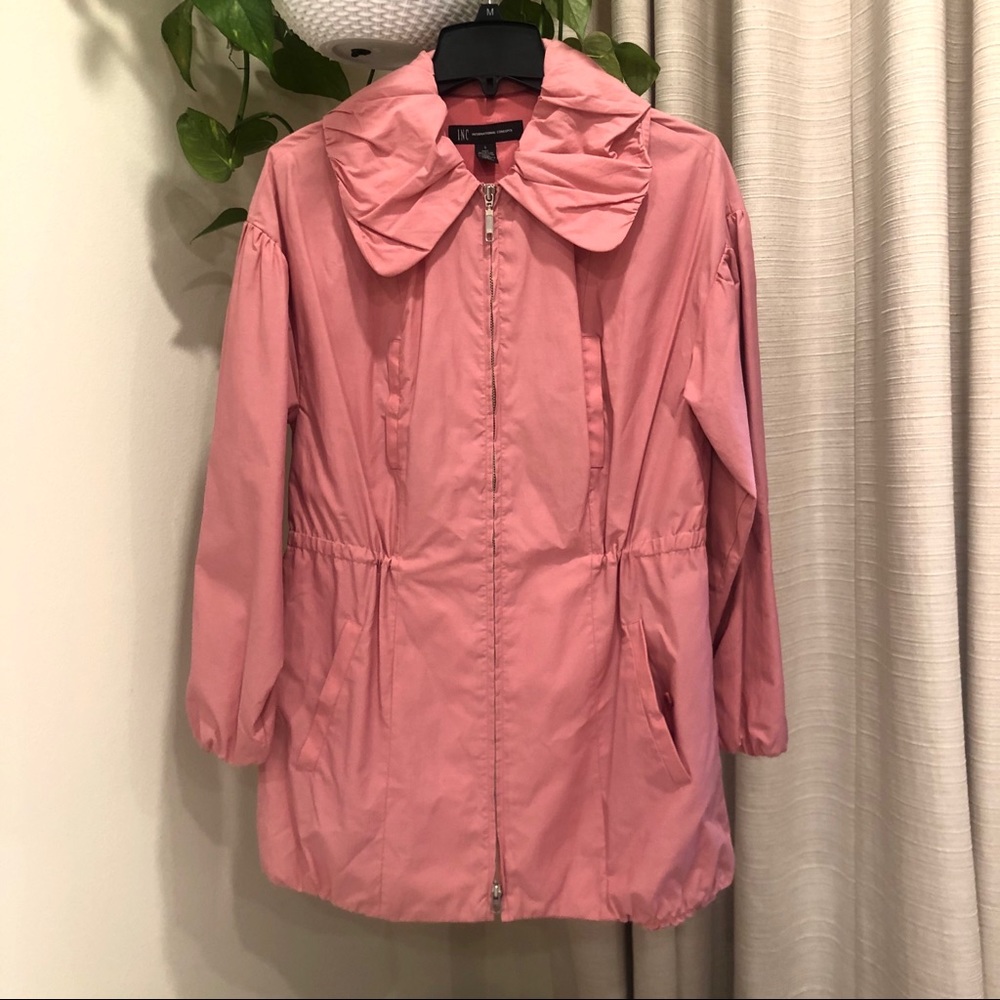 INC International Concepts Women’s Pink Trench Coat Size Small
